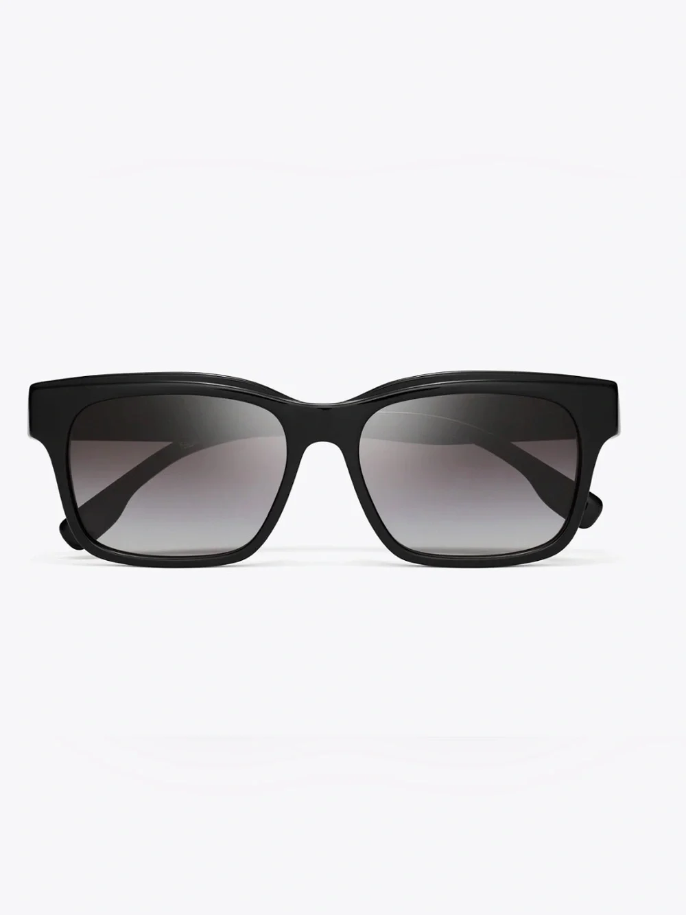 Tory Burch Black Miller Rectangular Sunglasses with Gold Logo. Case included